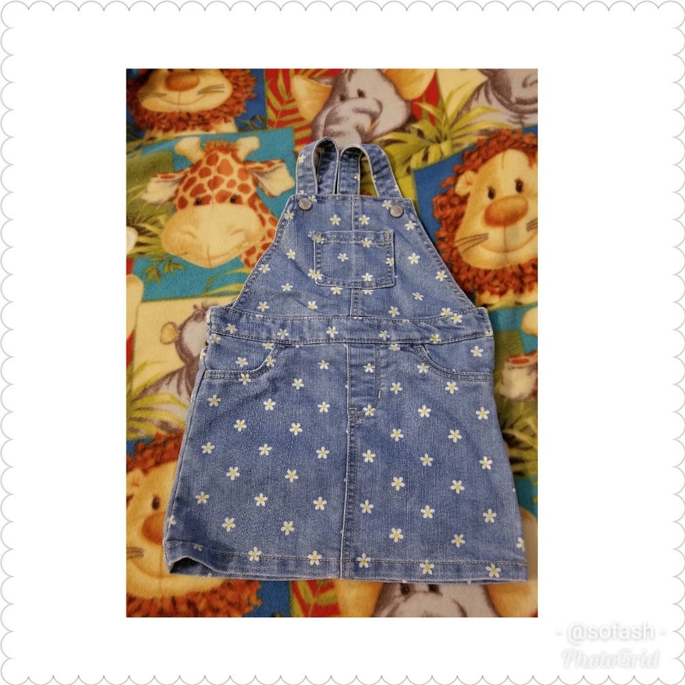 Jean denim overall skirt.